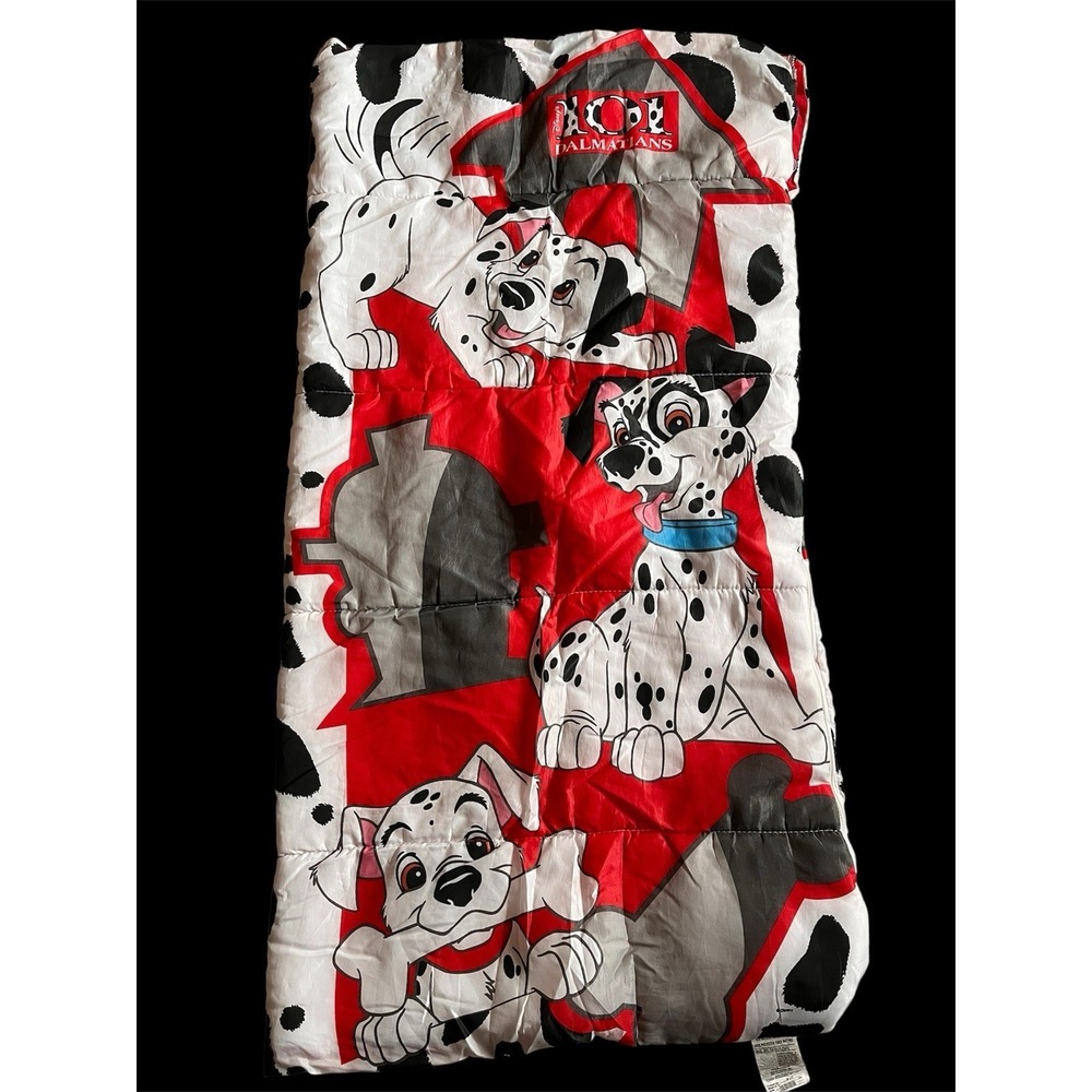 Vintage 90's Walt Disney's 101‎ Dalmatians Red Double Sided Youth Sleeping Bag